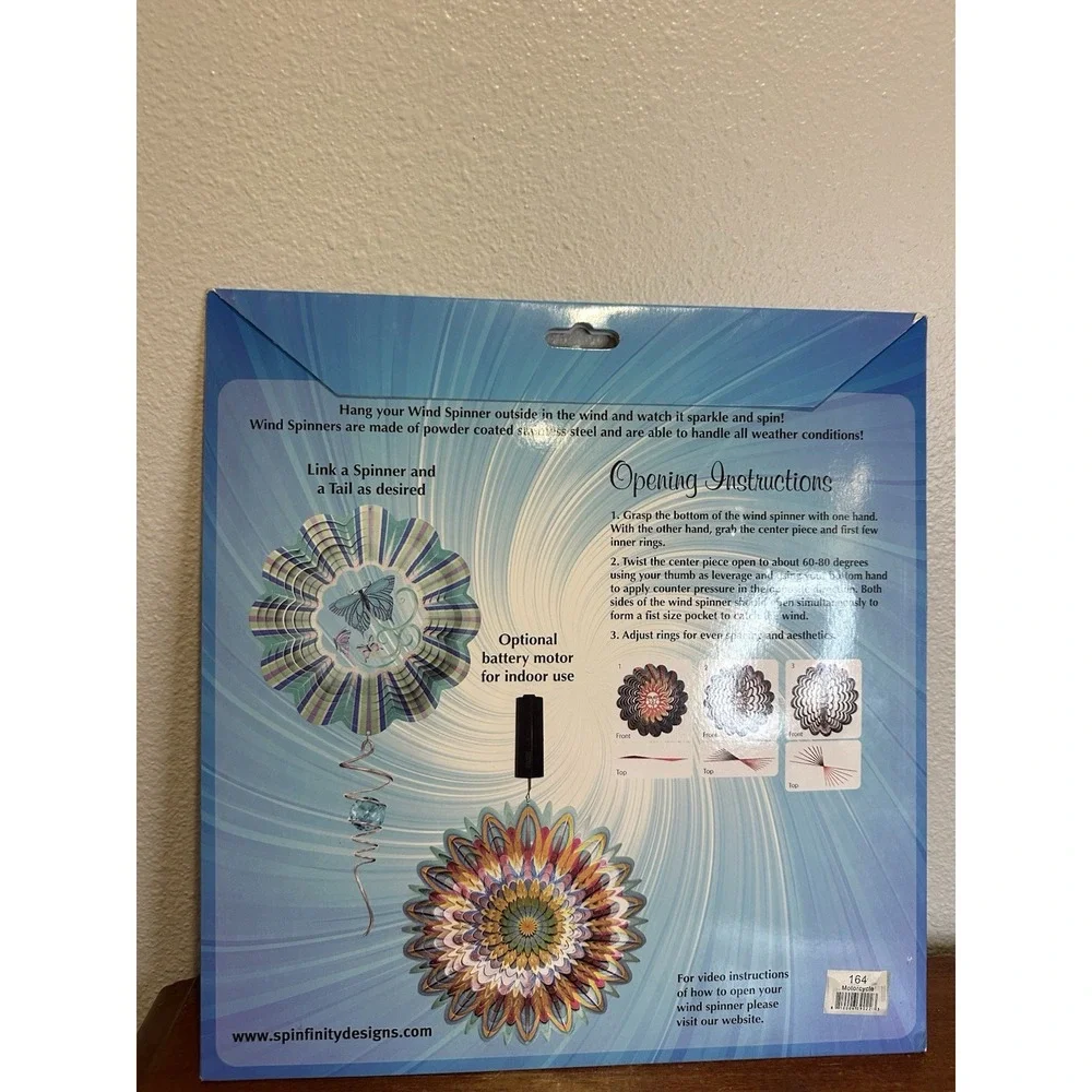 Spinfinity Motorcycle Large Stainless Steel Wind Spinner 12